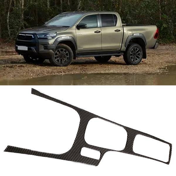 Oc07635 Ist Ein Aufkleber Aus Weicher Kohlefaser Für Die Mittelkonsole/das Schaltknauffeld, Passend Für Toyota Hilux Modelle Der Baujahre 2015-2021.
