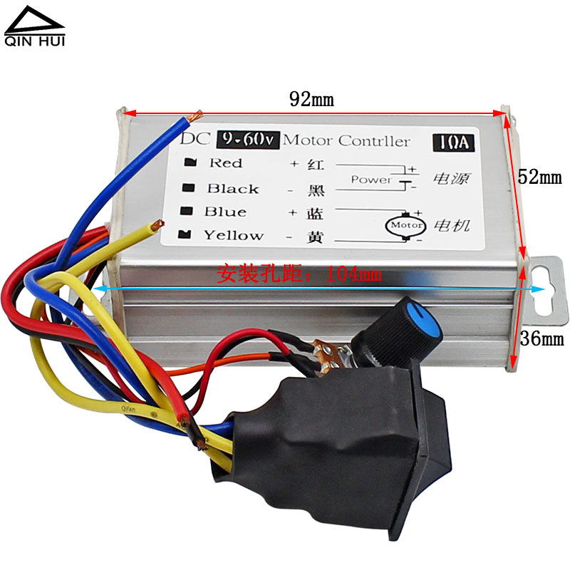 Pwm-drehzahlregler Für 5v-16v-12v-gleichstrommotoren, 10a-drehzahlschalter 9-60v-led-dimmmodul