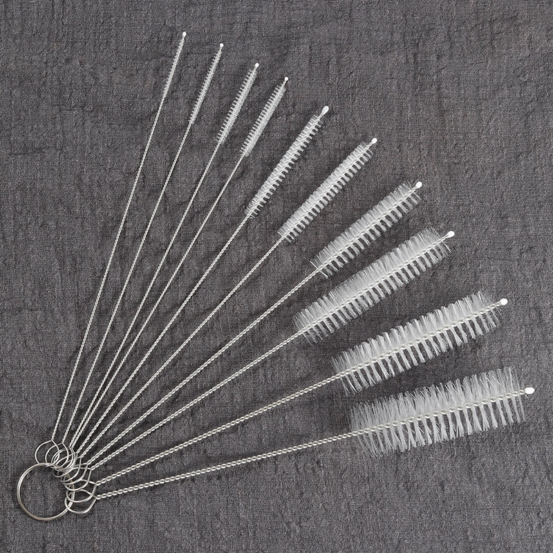 Reinigungsbürste Aus Nylon Und Edelstahl, Strohhalmbürste, Teekannenbürste, Reagenzglasbürste, Tassenbürste, 10-teiliges Set, Reinigungsbürste Für Babyflaschen Und Sauger, Fugenbürste