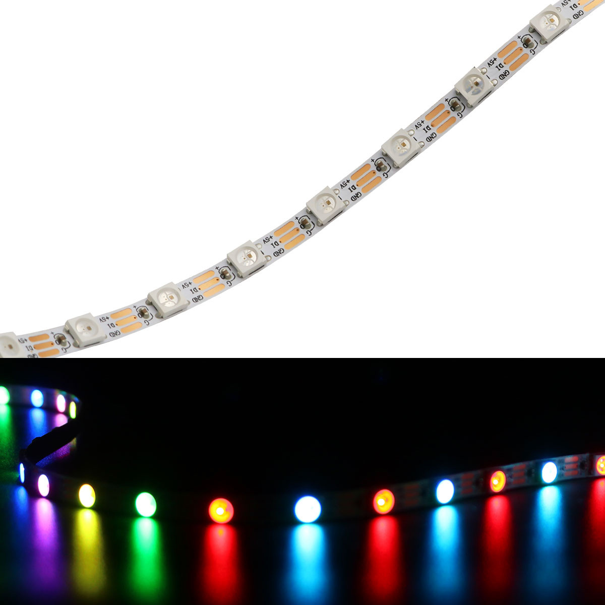 Sk6812 5v Pixel-led-streifen, 60-led-mehrfarbenstreifen Ws2812b Mehrfarben-led-streifen, 5 Mm Breiter Led-streifen