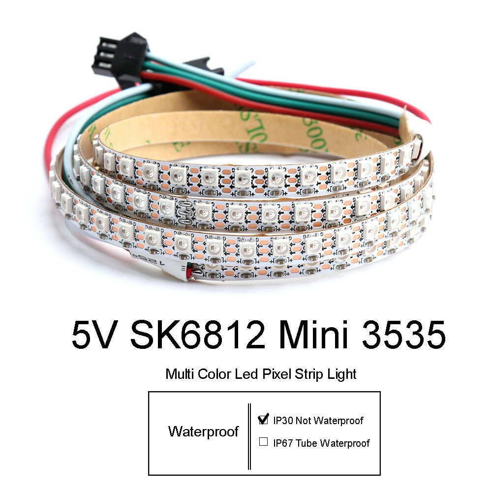 Sk6812 Ws2812b Mehrfarben-led-streifen Mit 144 Leds, Integriertem Schaltkreis 3535, 7 Mm, 5 V