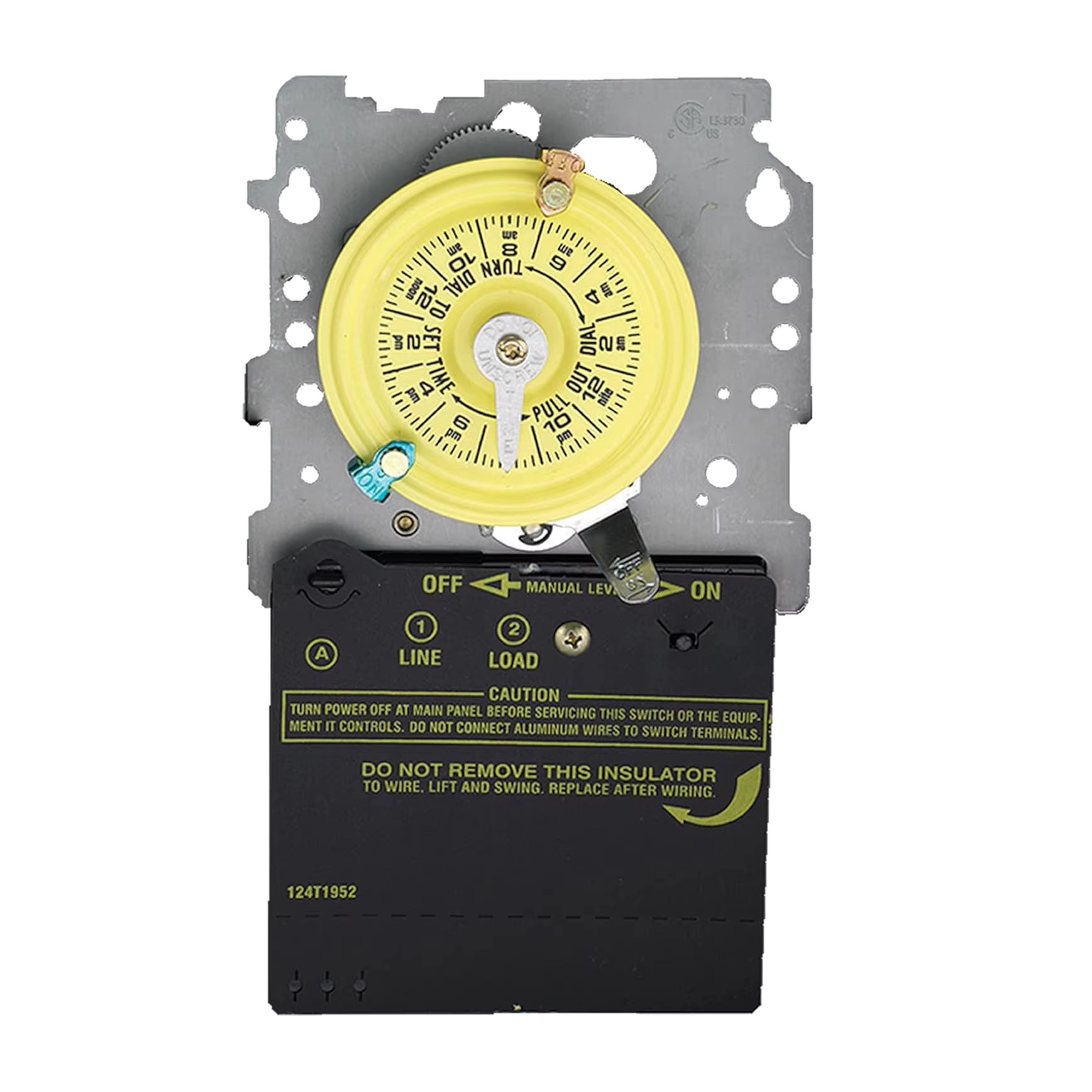 T101m Mechanischer Timer, 120v Ac 2hp 40a Spst, Elektromechanischer Timer, Schwarz (wansheng)