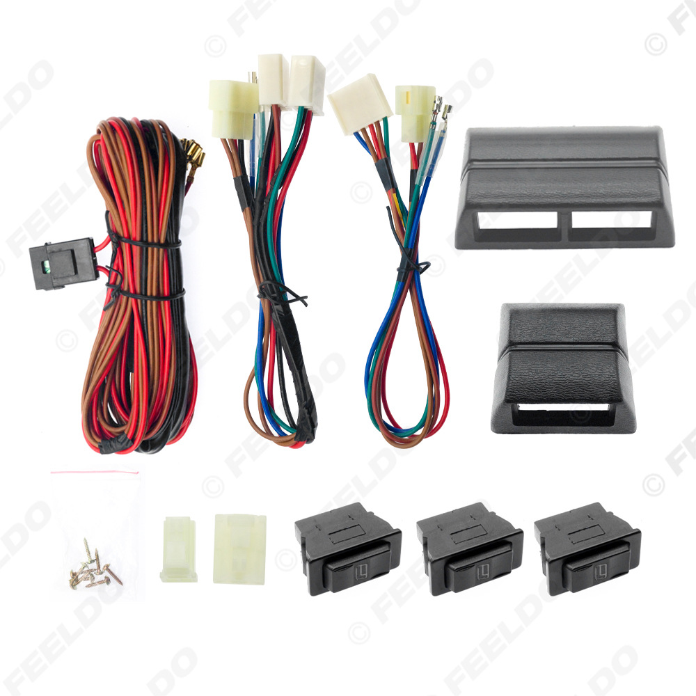 Universeller Kfz-fensterheberschalter Mit 3-positionen-drehknopf, 12 V/24 V