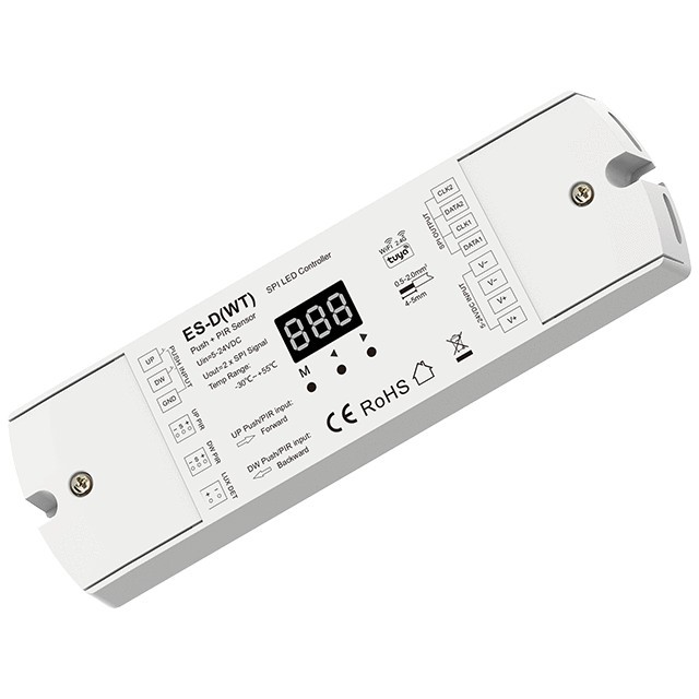 Zweikanal-wlan+rf-pir-sensor 5-24 V Dc + Zweikanal-spi-controller Mit Automatischem Rücksetzschalter Es-d(wt)
