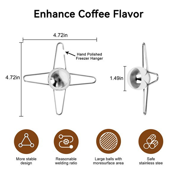 Silberfarbenes Material: Kaffeekugel Aus Edelstahl Zur Aromaerhaltung, Kaffeekugel Für Die Manuelle Zubereitung