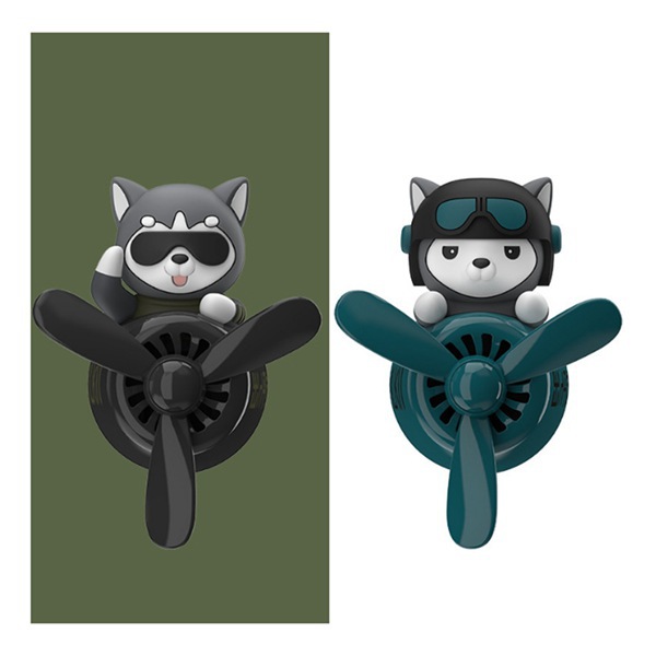 1 Set. Farbe: Grün. Material: Abs. Kukii Husky Auto-lufterfrischer-clip Für Die Lüftungsschlitze Im Fahrzeuginnenraum.
