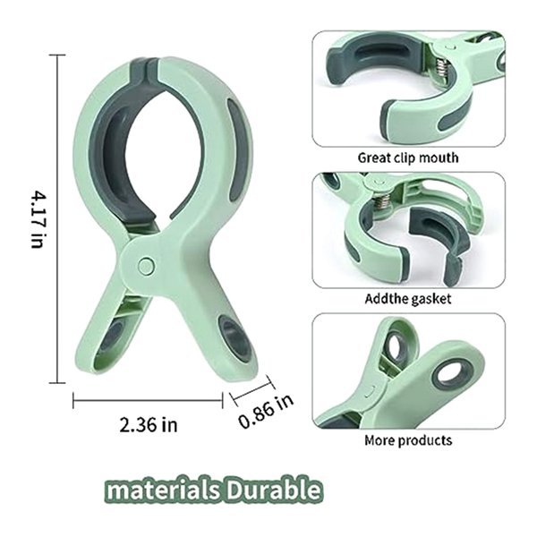 20 Farben: Grün. Material: Kunststoff. Strandtuchclip Für Liegestühle.