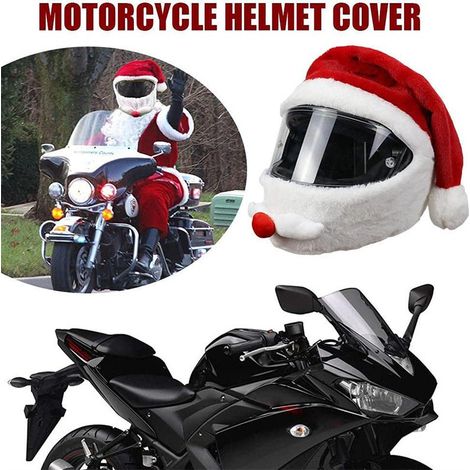 Neuer Motorradhelm/weihnachtsmütze, Lustige Und Originelle Outdoor-motorradhelmhülle Mit Weihnachtsmannmotiv.