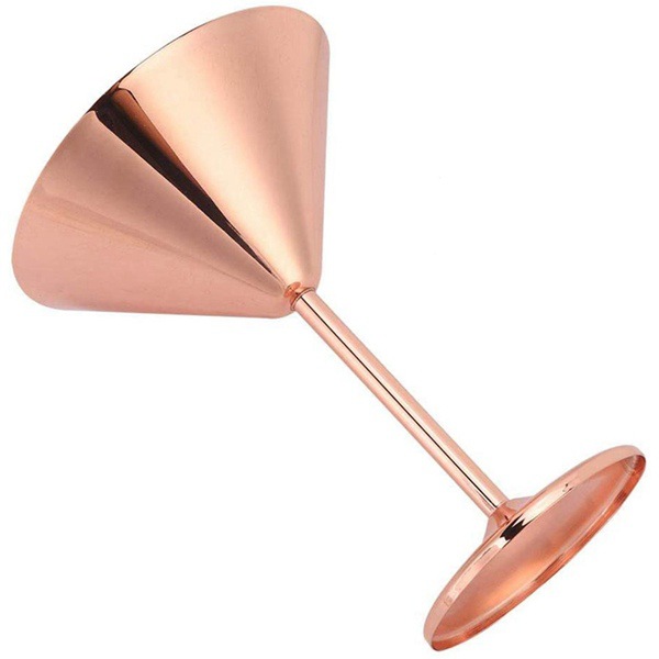 Vier 200-ml-martini-/cocktail-/weingläser Aus Edelstahl 304 In Roségold.