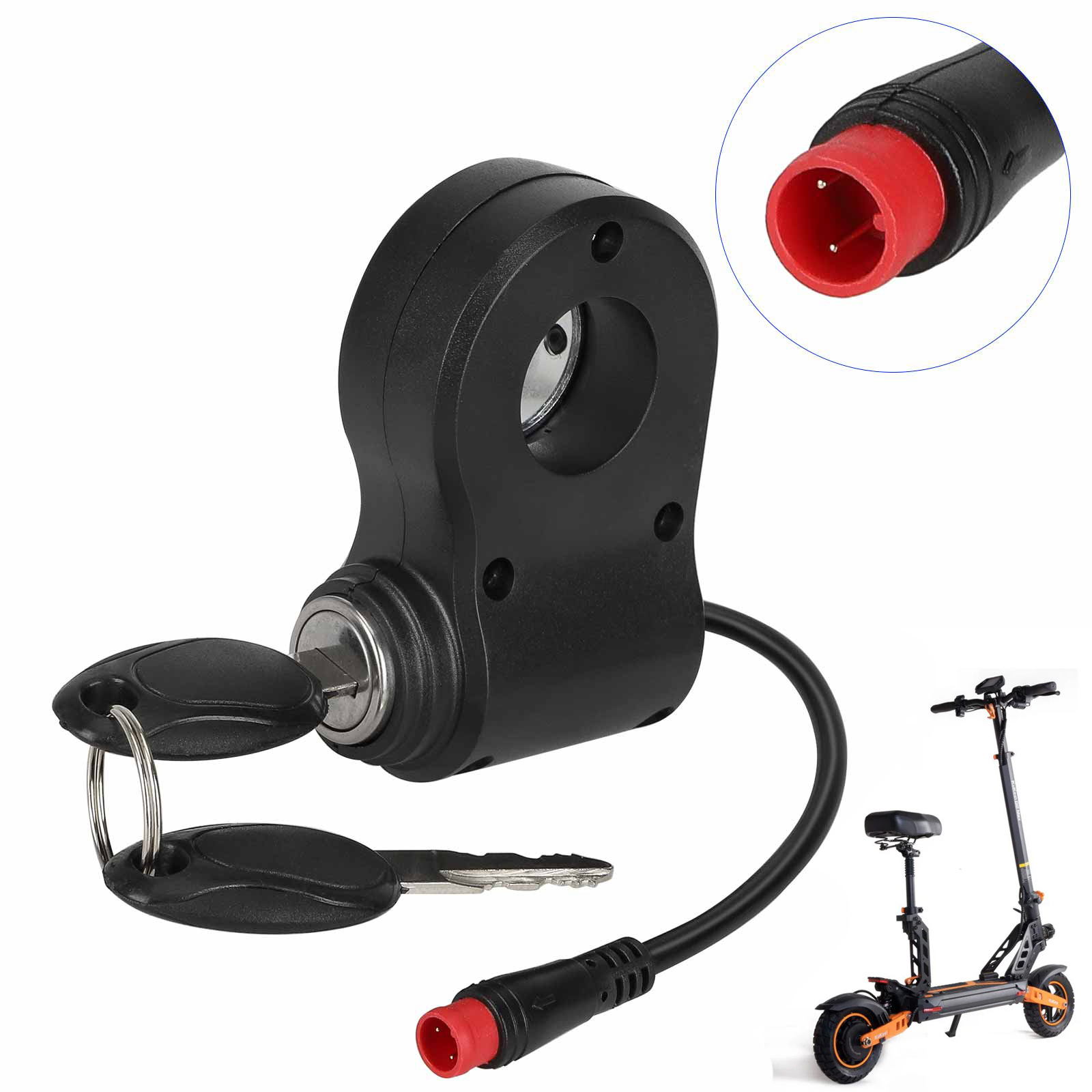 Elektrischer Schalter Für Kukirin G2pro/g2max Elektroroller Mit 2-poligem Rotem Kirin-stecker.