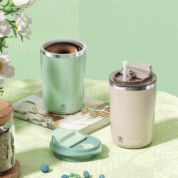 Farbe: Weiß Material: Abs Tragbarer Magnetischer Edelstahl-kaffeebecher Mit Vollautomatischem Usb-rührer.