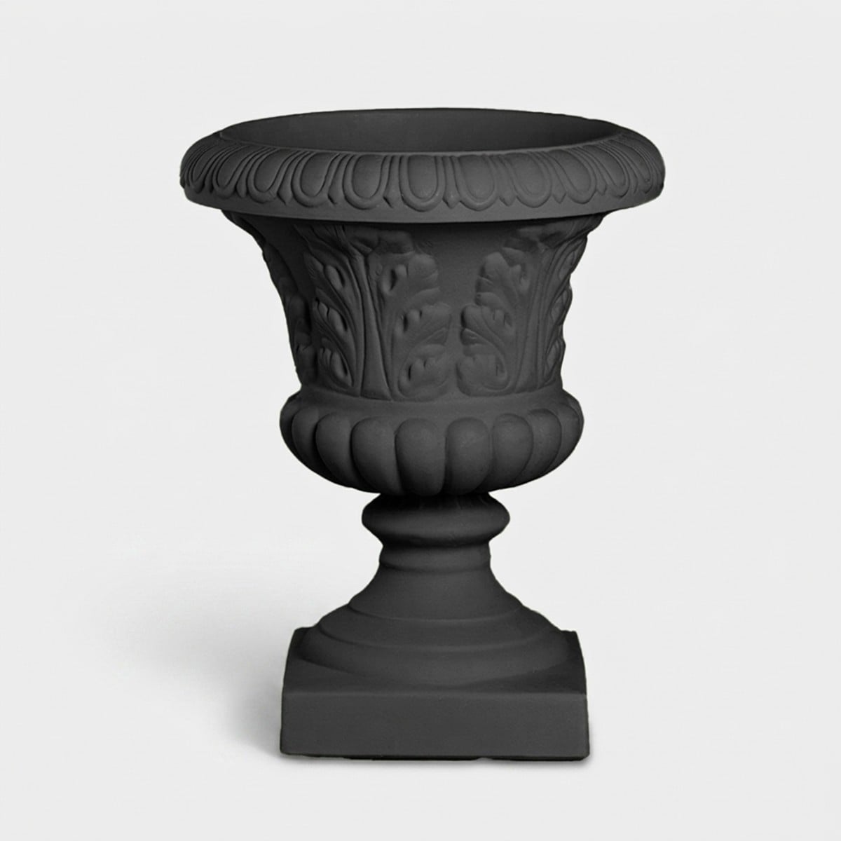 Dekorativer Outdoor-blumentopf Aus Polyethylen Calice Fogliato - Anthrazit