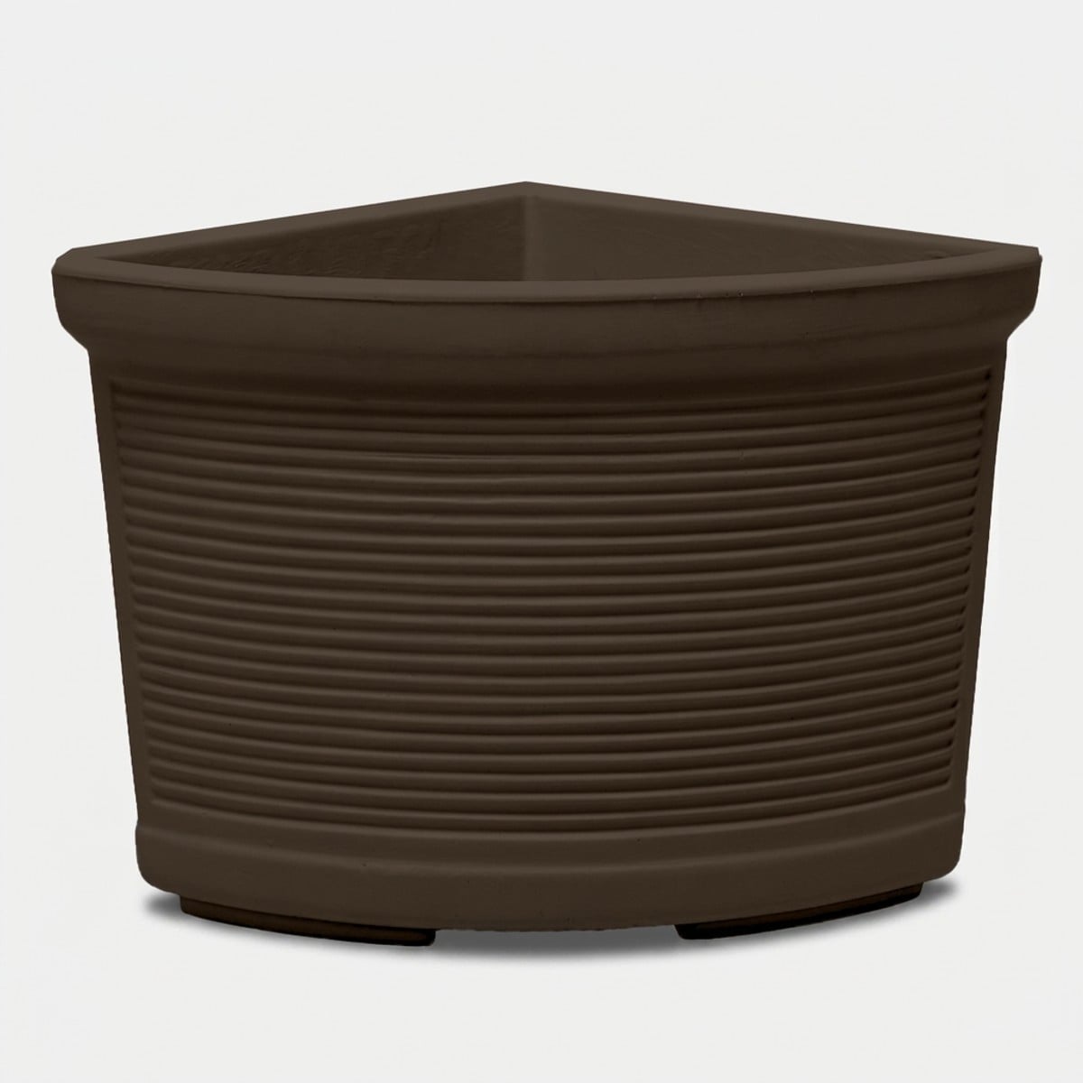 Eckiger Outdoor-pflanzkübel Aus Polyethylen Millerighe Orizzontale - Braun