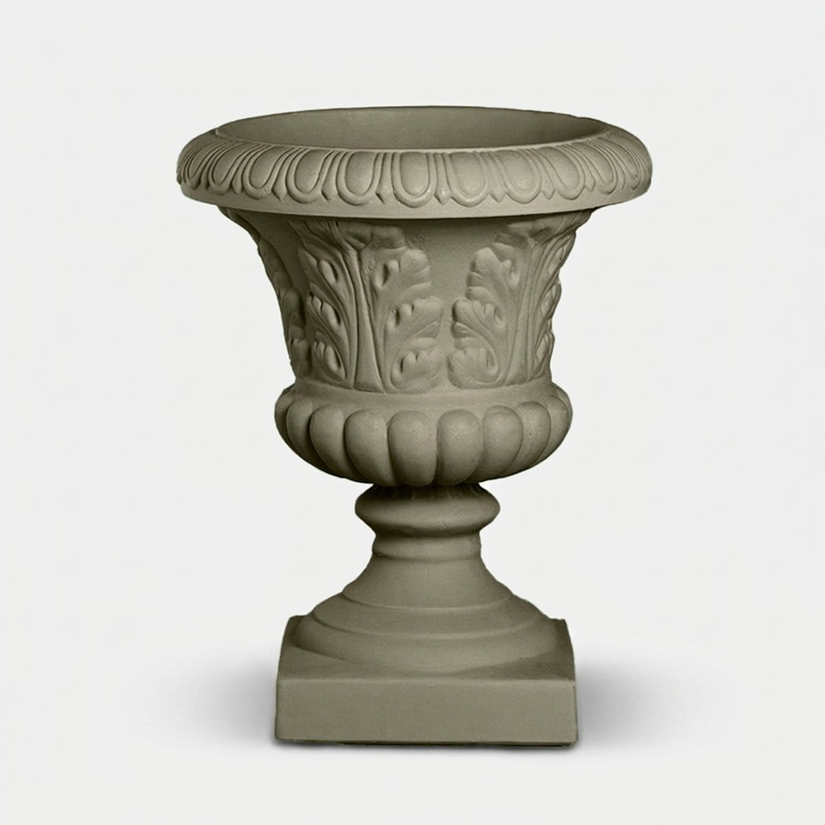 Dekorativer Outdoor-blumentopf Aus Polyethylen Calice Fogliato - Taubengrau