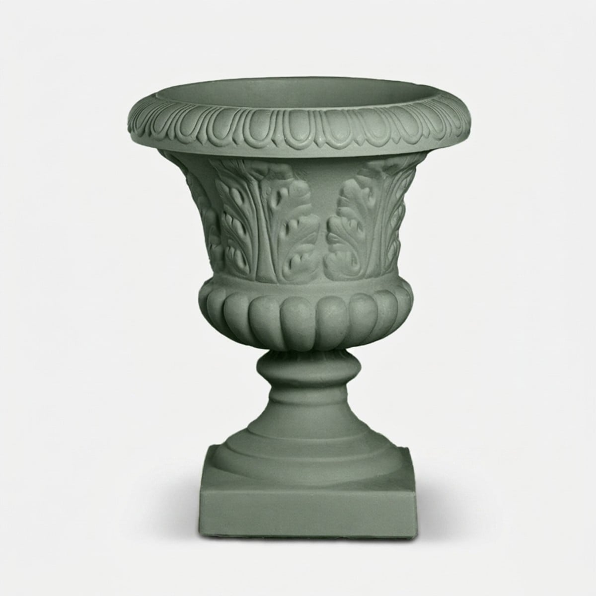 Dekorativer Outdoor-blumentopf Aus Polyethylen Calice Fogliato - Grau