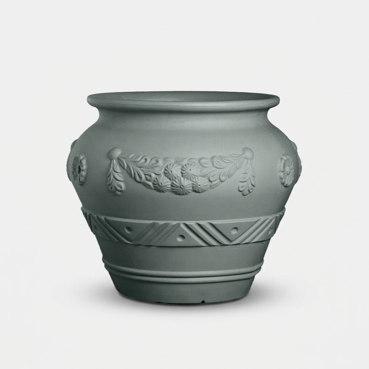 Outdoor-blumentopf Aus Polyethylen Orcio Festonato - Grau