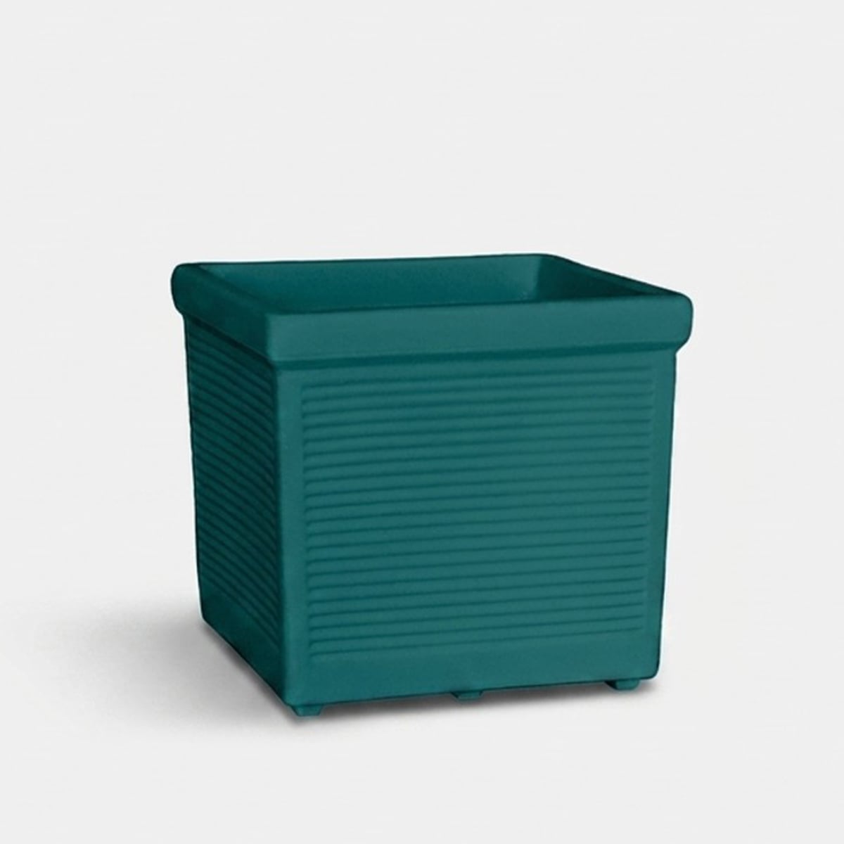 Quadratischer Outdoor-pflanzkübel Aus Lldpe Millerighe Quadrato Grande - Grün