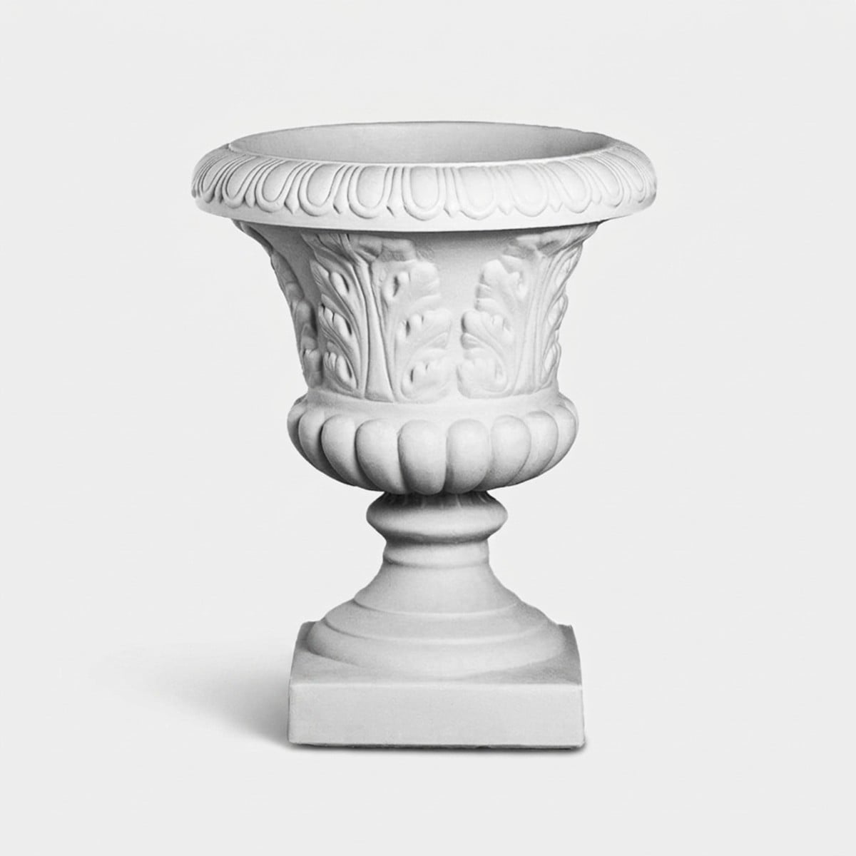 Dekorativer Outdoor-blumentopf Aus Polyethylen Calice Fogliato - Weiß