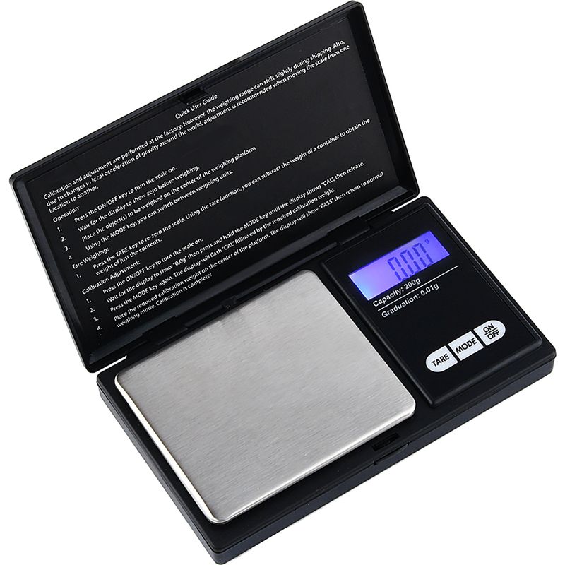 Digitale Taschenwaage (200 G X 0,01 G), Präzise Für Schmuck, Gold, Silber, Münzen Und Kräuter.