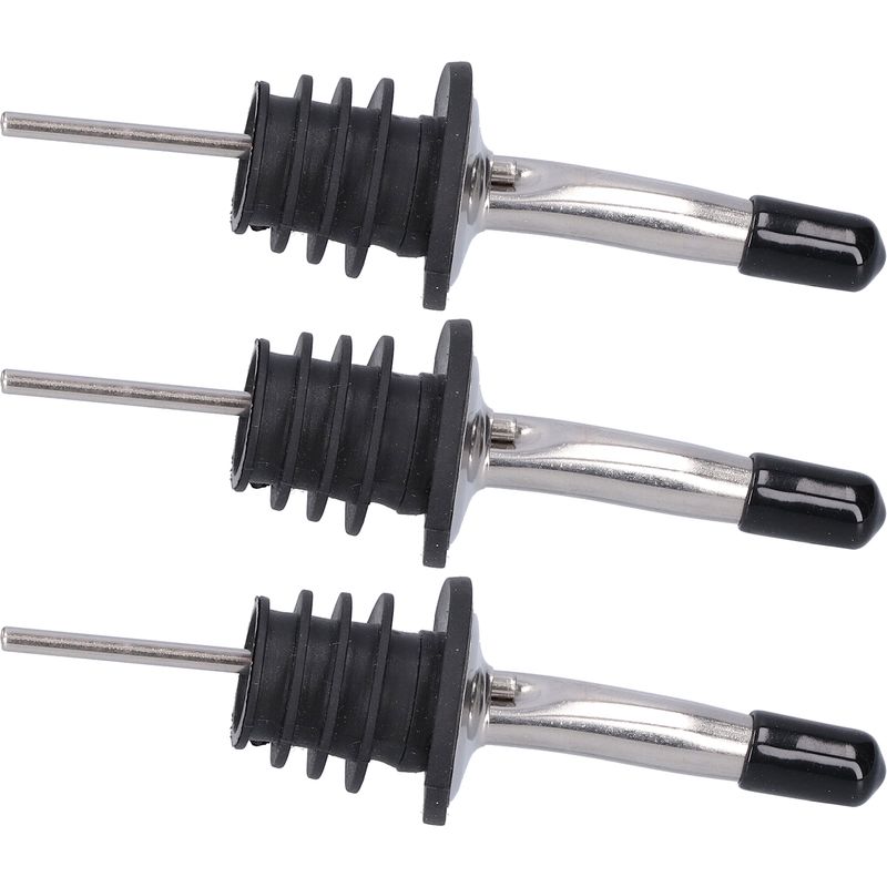 Set Mit 10 Edelstahl-ausgießern, Weinausgießern, Barzubehör Für Zuhause Und Restaurants (schwarz, Kurzer Verschluss)
