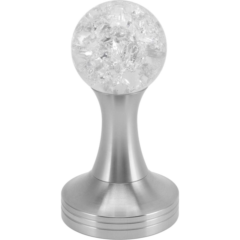 Flache Kristallkaffeetasse, Edelstahlfuß, 58 Mm Silberner Pulverstößel Für Kaffeezubehör