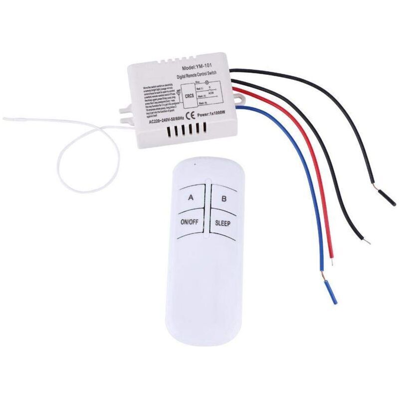 Ej.life Yam-101 Wandfernbedienungsschalter, Digitaler Drahtloser Wandfernbedienungsschalter, 220-v-lampe, Flammhemmendes Abs-material, Gesteuert Durch Ein 7-a-relais