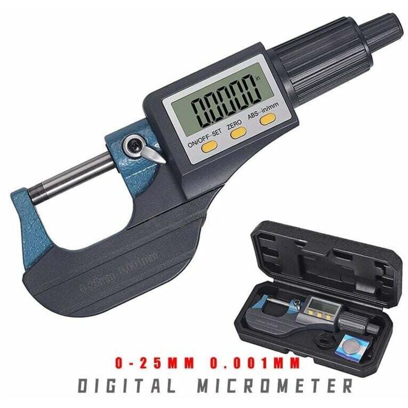 0–25 Mm Elektronisches Mikrometer, Digitales Wanddickenmikrometer, Hohe Präzision Und Geringer Fehler, 0,001 Mm Dickenmesswerkzeug