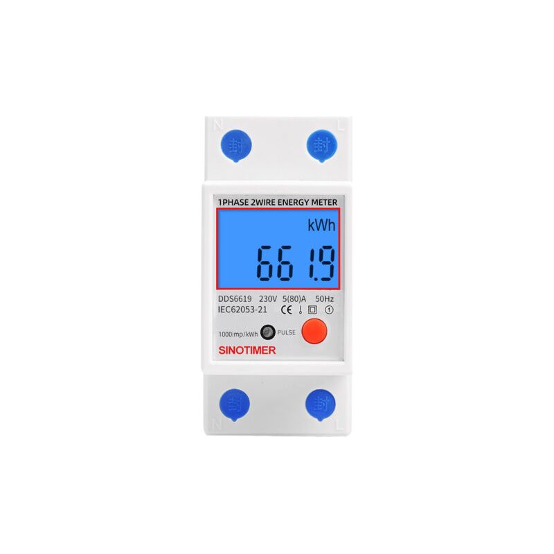 Einphasiger 45a Stromzähler – Mid-zertifiziert – Lcd-display – Modulare Installation Für Elektroschalttafel
