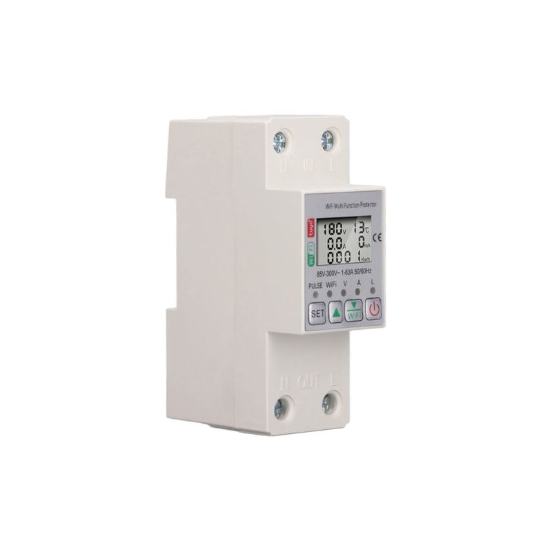 Wifi-smart-stromzählerschalter, Tuya-energie-schutzschalter, Multifunktionsschutz, Mit Messfunktion, Ac85-300v 63a