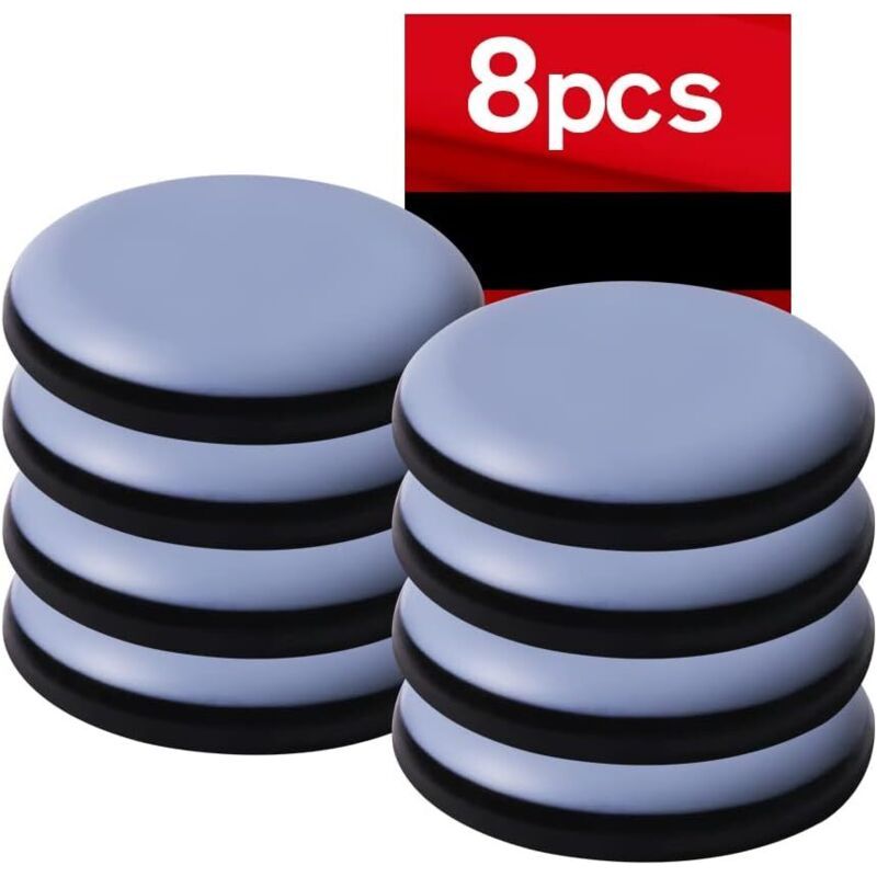 Set Mit 8 Selbstklebenden Teflonpads, 50 Mm. Geräuschdämpfend, Bodenschutz. Für Schwere Möbel Wie Sofas Und Betten.