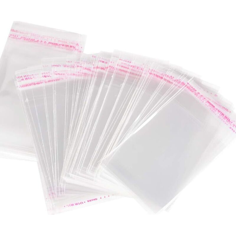 Packung Mit 100 Transparenten Plastikbeuteln (10 X 15 Cm) – Selbstklebend Für Süßigkeiten, Kekse, Schokolade, Schmuck – Hochtransparent, Geruchlos – 100 Stück