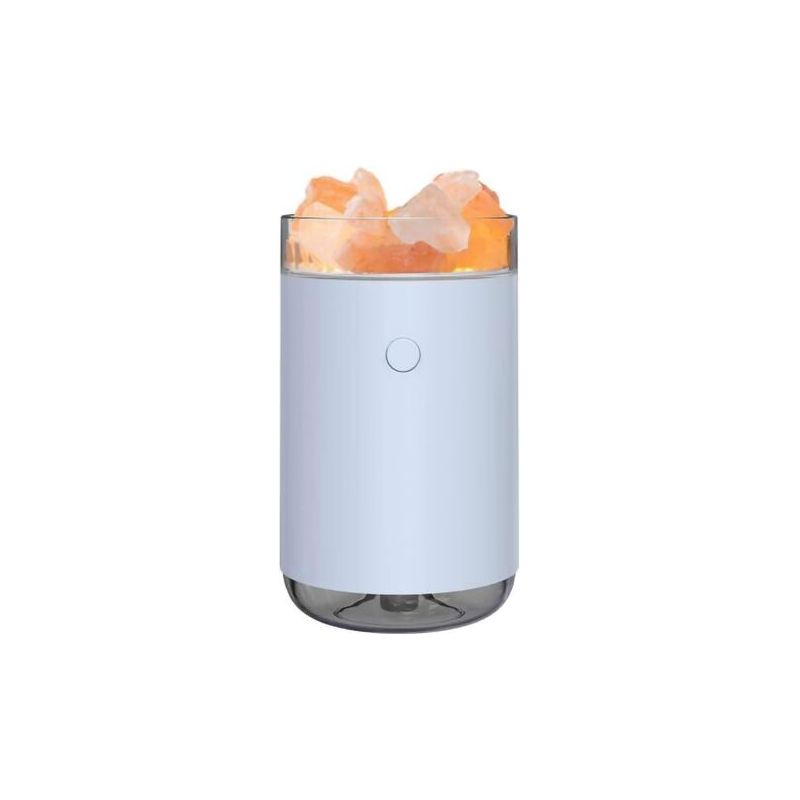 Kristallsalzstein-luftbefeuchter Mit Farbigem Licht, 260 Ml, Tragbarer, Geräuscharmer Usb-nebelbefeuchter, Diffusor Für Ätherische Öle, Kaltnebel-luftbefeuchter Für Büro Und Zuhause