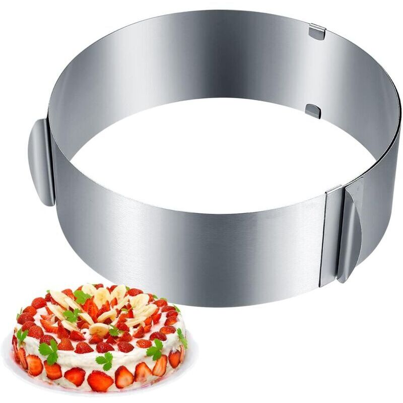 Verstellbarer Tortenring 612 Zoll, Gebäckring, Ausziehbarer Tortenring Aus Edelstahl, Formrahmen Für Mousse, Törtchen, Desserts, Gebäck, Tortendekoration