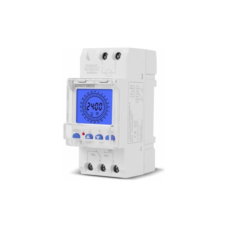 24-stunden-digital-lcd-display Elektronische Uhr 85-265v Din-schienen-zeitschalter Programmierbarer Intelligenter Analog-timer Mit 15-minuten-intervall - 30a
