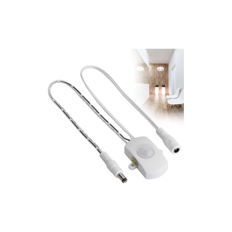 4a Dc 5-24v Mini-infrarot-pir-bewegungssensor-schalter Für Led-flexstreifen, Weiß Schwarz (weiß)