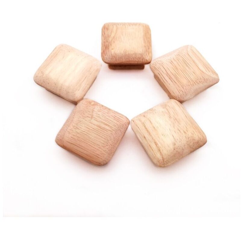 10 Stück Quadratische Holzknöpfe, Holzgriffe Für Schränke, Kleiderschrankgriffe, Kommodenknöpfe, Möbelgriffe Für Schränke, Möbelbeschläge