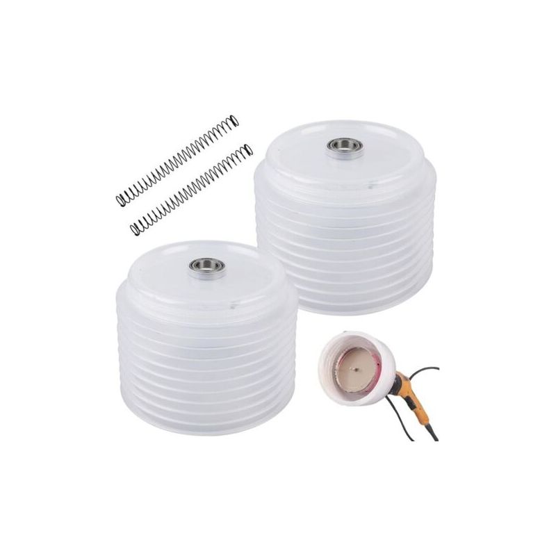 2er-pack Bohrstaubschutz - Gummi - Mit Integrierten Griffen Und Lagern - Staubsammler Für 125mm Lochöffner