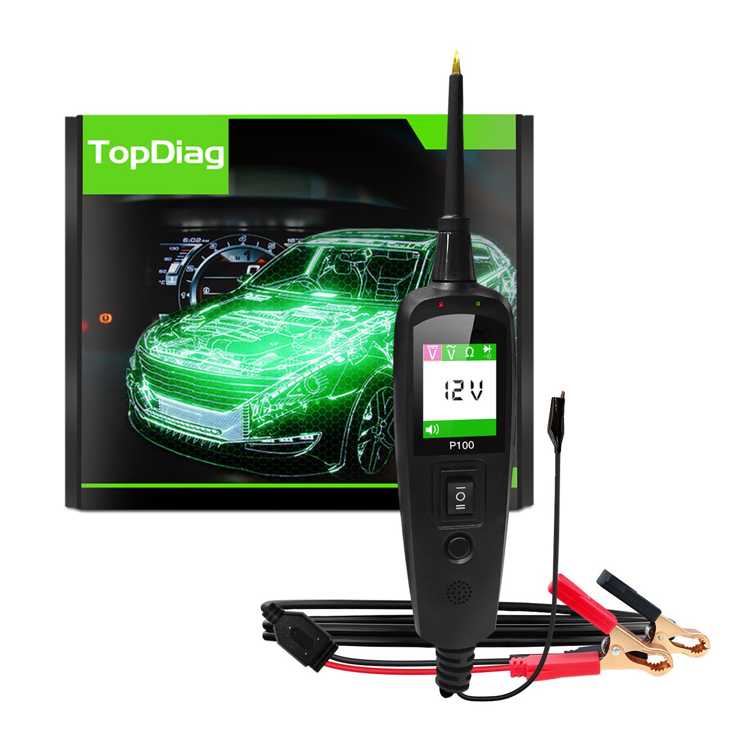 Auto Motorrad Lkw Stromkreistester P100 Diagnose-spannungs-kurzschluss-reparaturwerkzeug -alovez-wcy