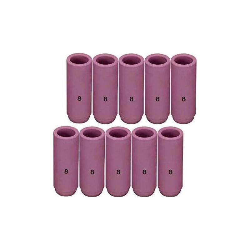 10n468 1/2" & D12.5 X 47mm Tig-gaslinse Mit Öffnung, Aluminiumoxid-düse, Keramikschale, Passend Für Db Pta Sr Wp 17 18 26 Tig-schweißbrenner, 10er-pack