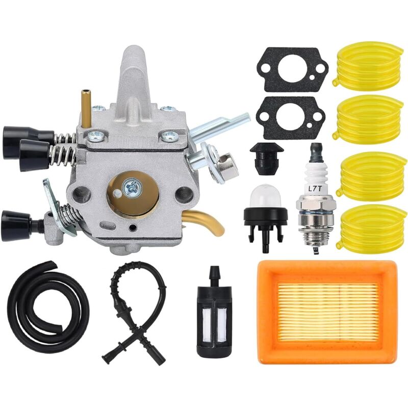 Hippotech Fs120 Vergaser Mit Luftfilter 4134 141 0300 Für Stihl Fs 120, Fs200, Fs250, Fs300, Fs350, Fr350 Freischneider + Kraftstoffleitungssatz