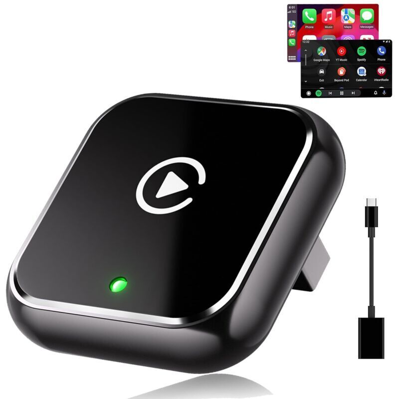 2-in-1 Wireless Carplay Für Apple Carplay/android Auto, Mini-wireless-adapter Für Iphone/android Und Mehr Als 927 Autos, Bluetooth 5.3 Und Wifi 6, Keine Verzögerung, Plug-and-play, Automatische Verbin