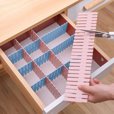 Set Mit 16 Schubladeneinteilern, Diy-kunststoffgitter, Verstellbare Schubladeneinteiler, Haushaltsaufbewahrung, Unterwäsche-organizer, Make-up-organizer