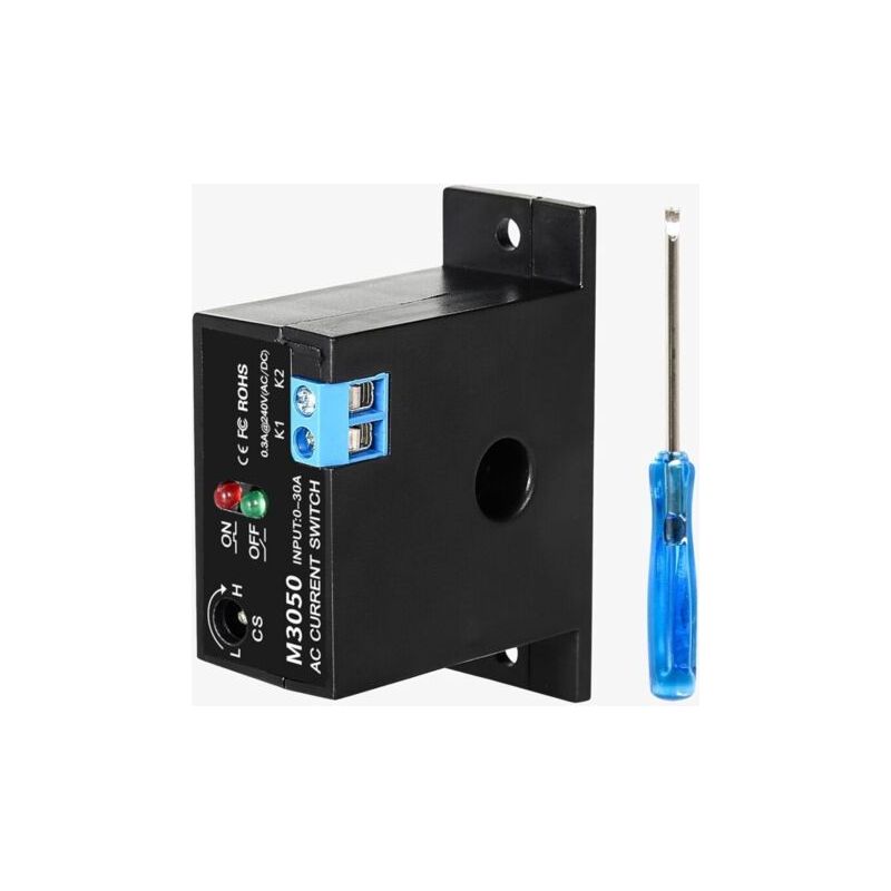 Ac 240v 0,2-30a Stromerkennungsschalter, Einstellbarer Stromerkennungsschalter, Stromüberwachungsrelais, Normalerweise Offen