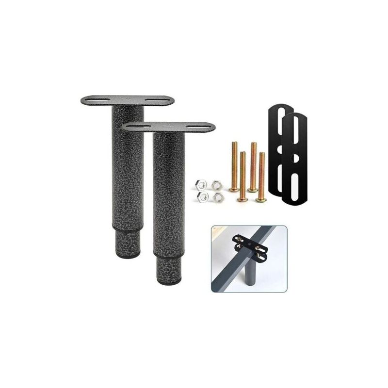 Bettgestellbeine, Bettunterbodenbeine, Set Aus 2 Verbindbaren Metallbeinen Für Bettgestelle, Sehr Widerstandsfähig, Geeignet Für Universelle Metallbettunterbodengestelle, Kleiderschränke, Sofas, 18-33