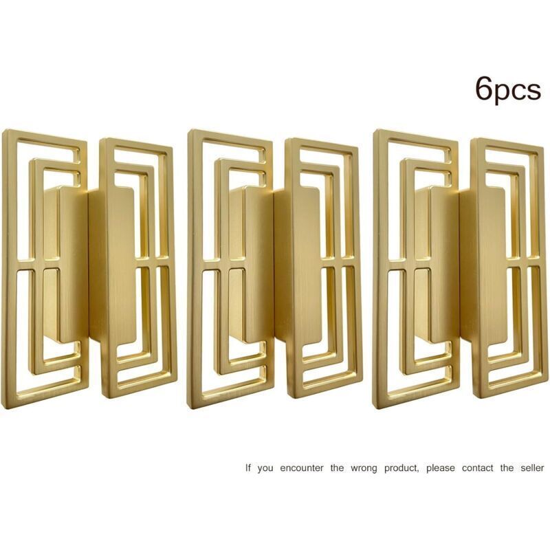 Schubladengriffe Aus Gebürstetem Gold, Tv-schrankgriffe, Elegante, Vergoldete Kupfergriffe, Moderne, Glückverheißende Chinesische Motive, 32 Mm Doppellochgriff