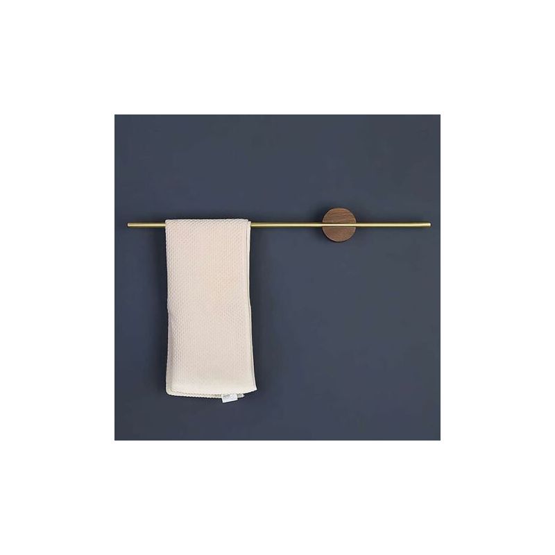 Wandmontierter Handtuchhalter Aus Walnussholz 40cm – 10mm Messingstange – Wachsöl-finish – Selbstklebende Oder Gebohrte Montage