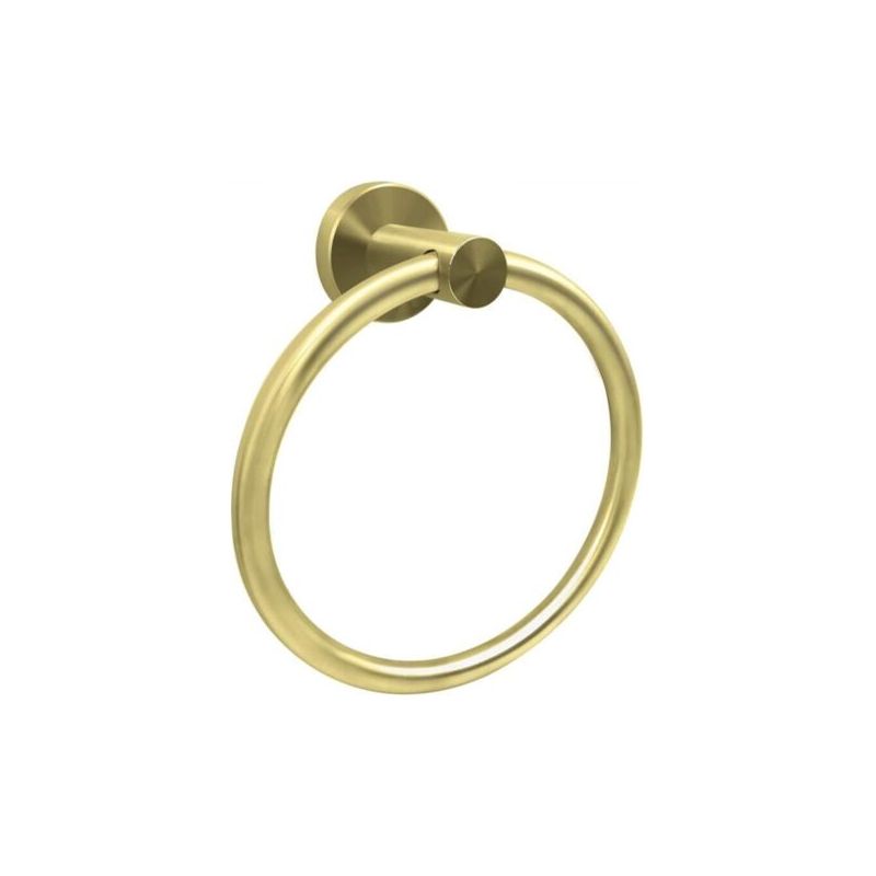 Wandmontierter Handtuchring, 1 Stück, Handtuchhalter, Handtuchständer, Badezimmerzubehör, Einfacher Runder Handtuchhalter Aus Sus 304 Edelstahl (gold)