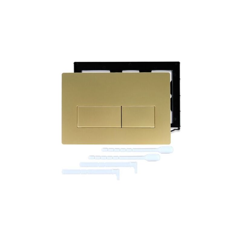 Goldfarbene Spülplatte - Doppelspülung - Kompatibel Mit Geberit Sigma Up300/up320 - Installationsset 245 X 164 Mm