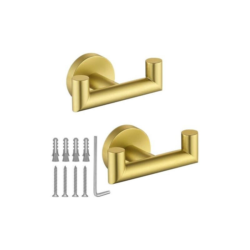 Handtuchhaken Für Badezimmer, Goldener Handtuchhaken Für Küche Und Bad, Sus304 Edelstahl-kleiderhaken, Robuste Doppeltürhaken