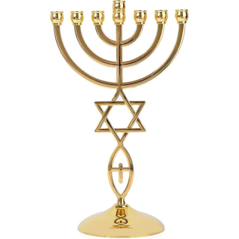 7-armiger, Vergoldeter Davidstern-kronleuchter (21 Cm, Gold)